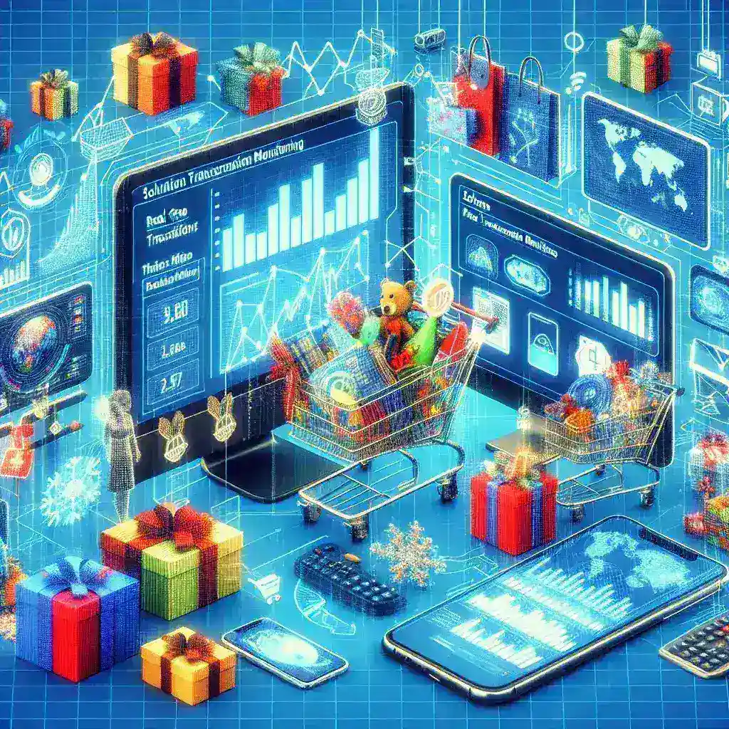 Alt text: "حلول مراقبة المعاملات الرقمية الفورية خلال مواسم الذروة والأعياد - تحسين الأداء والأمان في التجارة الإلكترونية"